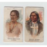 Cigarette cards, USA, Allen & Ginter, Celebrated Indian Chiefs, 5 cards, Great War Chief Navajos (