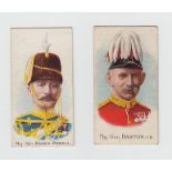 Cigarette cards, Cohen, Weenen & Co, Boer War Celebrities, Coloured, 45 card set, 250 back (39) &