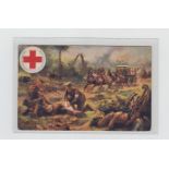 Postcards, Military mixed assortment by Harry Payne, artist-drawn, inc 'Regimental Badges & their