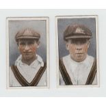 Cigarette cards, Phillip's, Famous Cricketers (set, 32 cards) (vg)