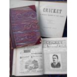 Cricket, Four bound volumes of  'Cricket, A Weekly Record of the Game', Volume 1, 1882, Volume 2,