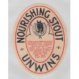 Beer Label, Unwin's, Nourishing Stout, brewed specially by 'a well known Country Brewer in the