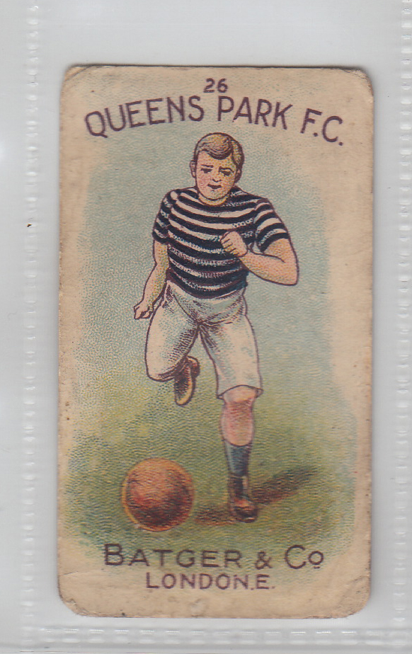 Trade card, Football, Batger, Well Known Football Clubs, scarce type card, no 26, Queens Park FC (