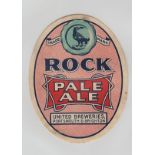 Beer Label, United Breweries Portsmouth & Brighton, Rock Pale Ale, v.o, (slight marks, o/w gd) (1)