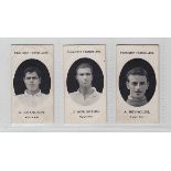 Cigarette cards, Taddy, Prominent Footballers, (London Mixture backs), Fulham, 3 cards, E. Charlton,