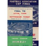 Football programme & Songsheet, FA Cup Final 1959, Luton v Nottingham Forest (score & scorers