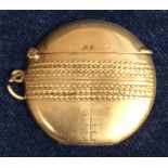 Cricket, a silver match holder in the shape of a Cricket ball, hallmarked to lid (gd) (1)