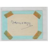Military/Autograph, Montgomery of Alamein, FM, blue ink signature on paper mounted on autograph