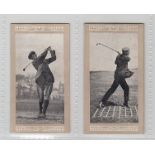 Cigarette cards, Golf, Marsuma, Famous Golfers & Their Strokes, two cards, nos 14 & 16 (gd) (2)