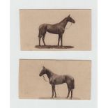 Cigarette cards, Horseracing, Sandorides, Famous Racehorses (set, 50 cards) (gd)