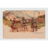 Postcards, Charles Flower, Tuck Series 691 (set) and Scotts Country 9712 (set), William Tell, Chromo