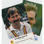 Cricket autographs, a collection of 15 signed postcards and promotional cards, mostly issued by