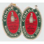 Beer Labels, Watney Combe Reid & Co, two large v.o's, (140mm high) one bottled at the Brewery