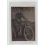 Speedway, one original 1930's postcard showing rider on machine, sold with 25 later reproduced