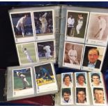 Cricket, 3 modern albums, two containing a large number of postcards, from the International