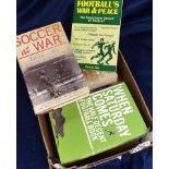 Football books, small collection of 7 books inc Soccer at War 1939-45 by Jack Rollin, Football's War