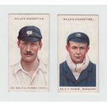 Cigarette cards, Cricket, Will's, Cricketers, 1908 (all 'WILL'S') (18/25), missing nos 11, 12, 17,