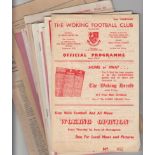 Football programmes, Tooting & Mitcham aways, 1950's inc. Walthamstow Ave, Woking, Barking all 56/7,