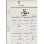 Cricket autographs, a collection of eighteen 1991 team sheets being a mix of original and