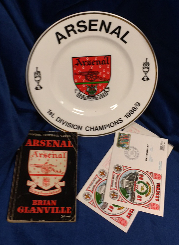 Football, Arsenal FC, selection, 1st Division Champions 1988/89 commemorative plate by Seabridge