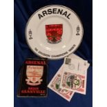 Football, Arsenal FC, selection, 1st Division Champions 1988/89 commemorative plate by Seabridge