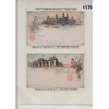 Souvenir cards, P Jones Collection, Chicago 1893, 'World Columbian Exposition', four official