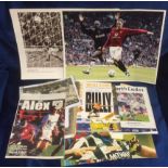 Football autographs, collection of mixed autographs including 15" x 12" b/w limited edition photo of