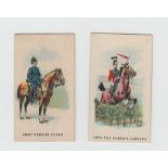 Cigarette cards, BAT, Types of the British Army (blue flag backs) (set, 50 cards) (some toning to