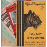 Football programmes, North East Clubs, selection, 22 programmes, all 1950's, various clubs inc. Hull