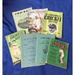 Cricket, a small collection of 7 booklets inc. Daily Worker Cricket Handbook 1948, Sutcliffe