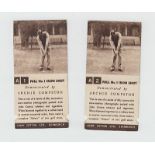 Cigarette cards, Golf, John Cotton Ltd, Golf Strokes, A/B (set, 50 cards) (gd)