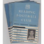 Football programmes, Reading homes, 1940's/50's inc. Rotherham Fr, Nottingham Forest, 49/50, Bristol