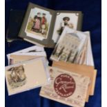 Postcards, subject mix including Tuck published Queen's Dolls House (set of 48) in original box,