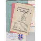 Football programmes, Wycombe Wanderers selection, homes v Maidenhead 1945/6 & Marlow Res 49/50 &