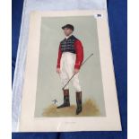 Horseracing, two original Vanity Fair prints, 'A King's Jockey' , 29 Sept 1904 (gd) & 'A Rising