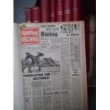 Sport, 8 bound volumes of The Sporting Record Newspaper, 1962, 1963, 1965, 1966, 1967, 1968,