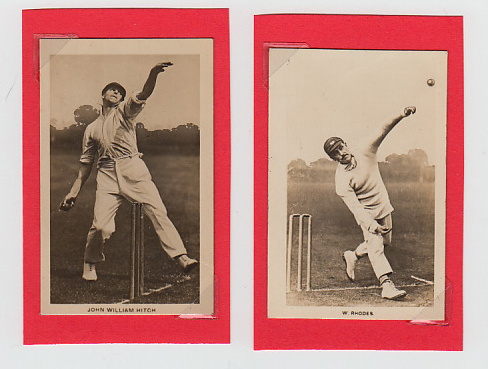 Trade cards, selection, Boy's Realm Famous Cricketers, 'M' size (13/15, missing nos 10 & 12),