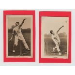 Trade cards, selection, Boy's Realm Famous Cricketers, 'M' size (13/15, missing nos 10 & 12),