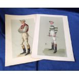 Horseracing, two original Vanity Fair prints, J.E. Watts, 1 Oct 1903 & Johnny Watts, 25 June 1887 (