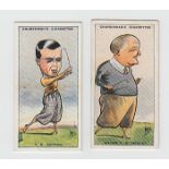 Cigarette cards, Golf, Churchman's, Prominent Golfers, 5 cards, nos 9, 20, 24, 29 & 33 (gd) (5)