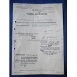 German Military/Signature, H. Himmler, Germany pre-WW2, original German nomination form  for the