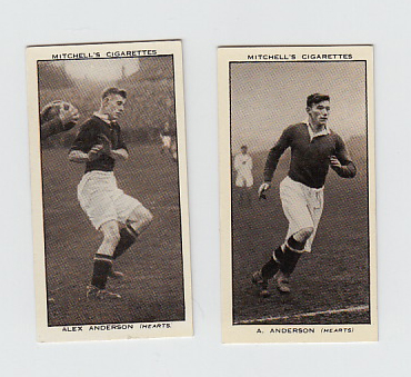 Cigarette cards, Football, 2 sets, Mitchell's, Scottish Football Snaps & John Sinclair Well Known