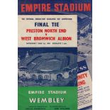 Football programme & Songsheet, FA Cup Final 1954, Preston v WBA (tc on line-up page, sl cr) (2)