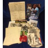 Football autographs, selection of original & facsimile signatures inc. printed Club sheets for