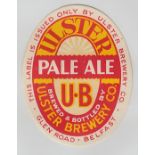 Beer Label, Ulster Brewery Co, Belfast, Ulster Pale Ale, v.o, (vg) (1)