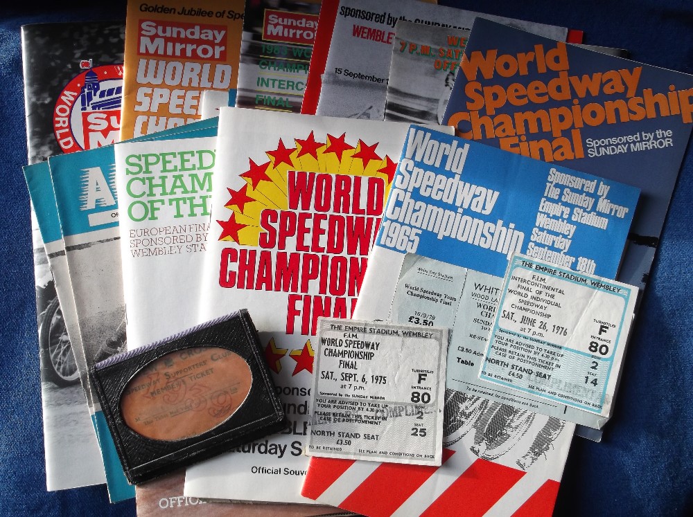 Speedway, selection including World Championship Programmes 1965, 1969, 1971, 1972,  1978 & 1981