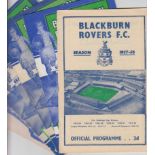 Football programmes, selection, mostly Lancashire Clubs, 24 programmes, all mid to late 1950's,