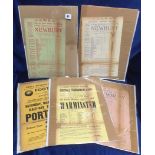 Sport/Railways, 5 large GWR excursion flyers, three different for horseracing at Newbury, two