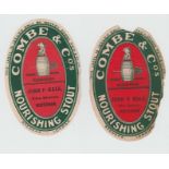 Beer Labels, Watney Combe Reid & Co, two large v.o's (140mm high), John P Hale, Westerham (two