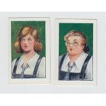 Trade cards, The School Friend, Popular Girls of Cliff House School, 'X' size (set, 10 cards) (ex)